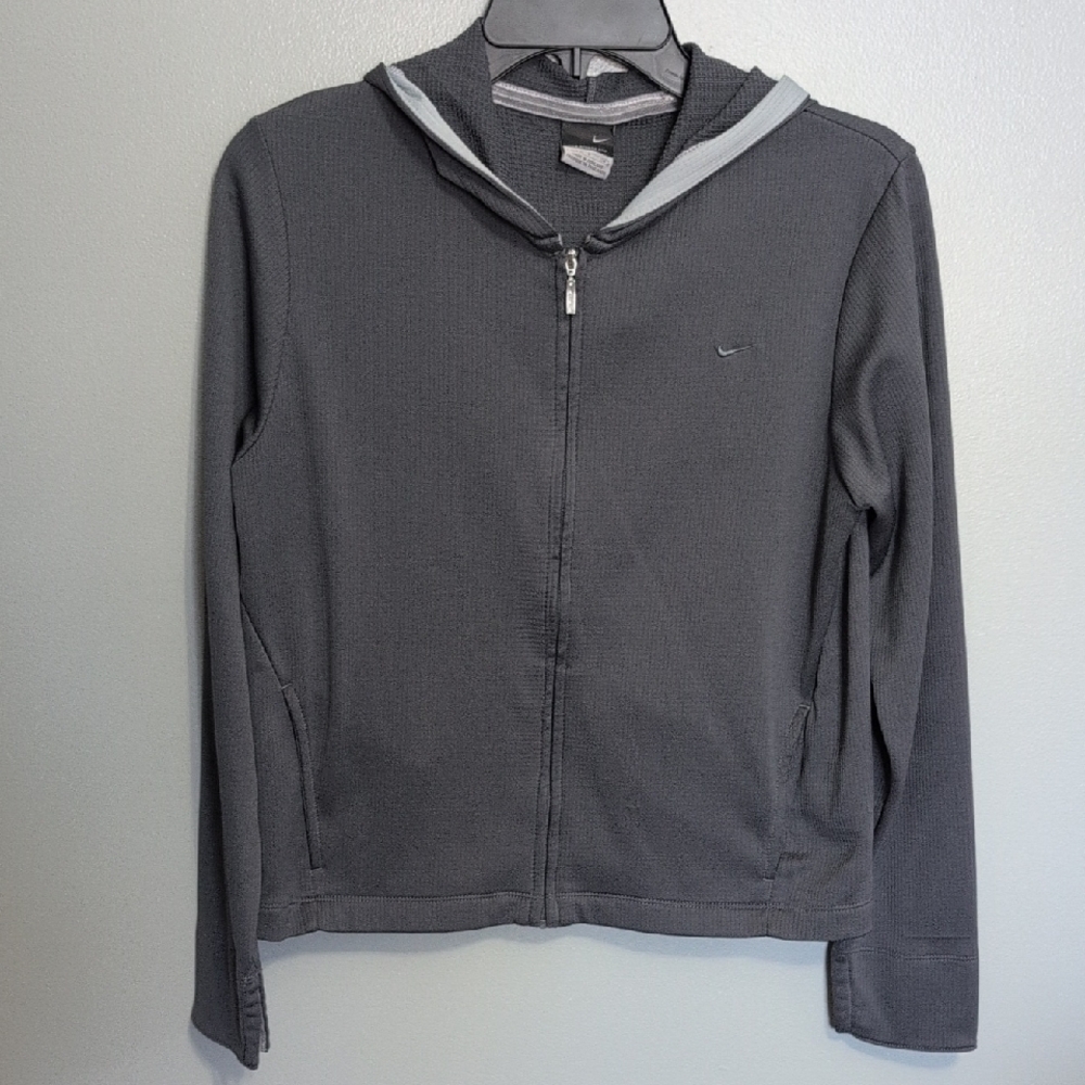 Women's Nike Gray Cropped Lightweight Jacket Size Small